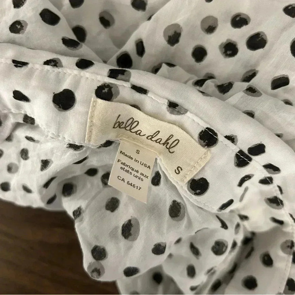 🌟Bella Dahl Women's Full Button Down Hipster Dot Blouse S - Picture 7 of 11
